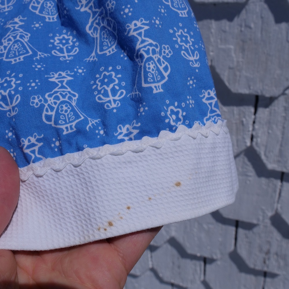 The cutest vintage 1950s/60s cotton garden lady novelty print fit & flare dress - Picture 6 of 10